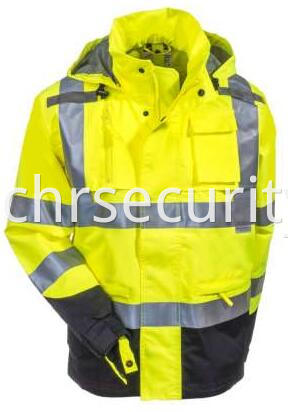 Unisex Hi Vis Green Rain Jacket